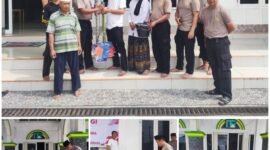 Kapolsek kresek AKP A.Suryadi giat  Bhakti religi di desa onyam gunung Kaler dapat apresiasi masyarakat (foto:istimewa)