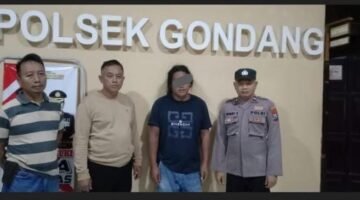 Pria di Nganjuk Bacok Tetangga Saat Hajatan,Polisi Amankan Pelaku dan Barang Bukti