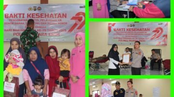 Polres Muara Enim Gelar Bakti Kesehatan Sambut Hari Bhayangkara ke-79
