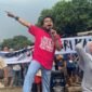 Aksi demo di pasar sentiong, Tobat, Balaraja, Kabupaten Tangerang. (Foto : Istimewa)