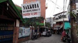Sejarah kelam kampung boncos yang identik dengan sarang narkoba. (Foto : Akbar/Ifakta)