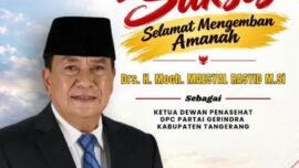 Maesyal Rasyid ketua dewan penasehat DPC kabupaten tangerang partai Gerindra (Foto: istimewa)