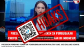 Hoaks! Video Klaim Prabowo Teken SK Pembubaran Partai Politik