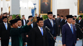 Presiden Prabowo Lantik Menteri dan Wakil Menteri Kabinet Merah Putih di Istana Negara