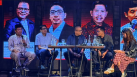 Diskusi politik bertajuk ‘Karpet Merah Konstitusi? Membedah Pasal Selundupan PKPU 19/2023 dan Suket Ijazah Gibran’ yang dihelat di kawasan Menteng, Jakarta Pusat, Rabu (30/9/2026).