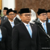 Jenderal TNI (Purn) Dudung Abdurachman dilantik sebagai Menteri Koordinator Bidang Politik dan Keamanan oleh Presiden Prabowo Subianto di Istana Negara, Jakarta, Kamis (1/10/2026).